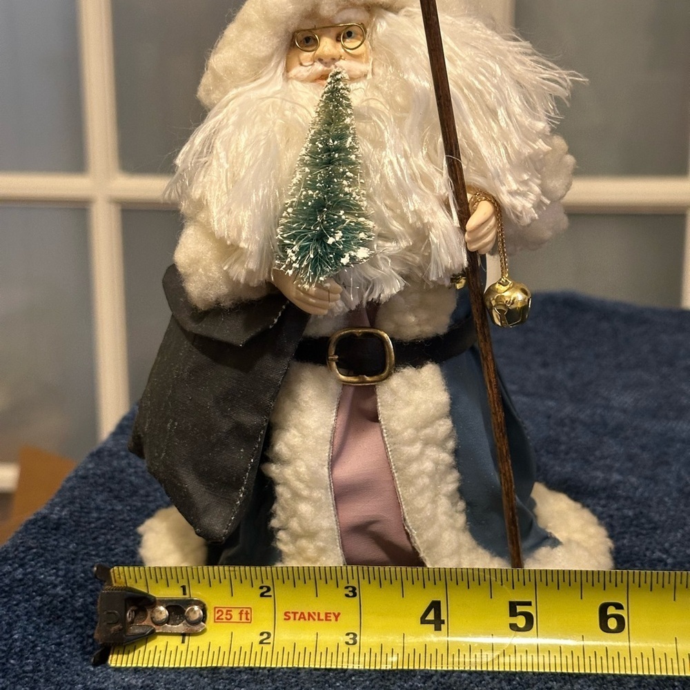 Blue robed Santa tree topper/decoration - Picture 7 of 7